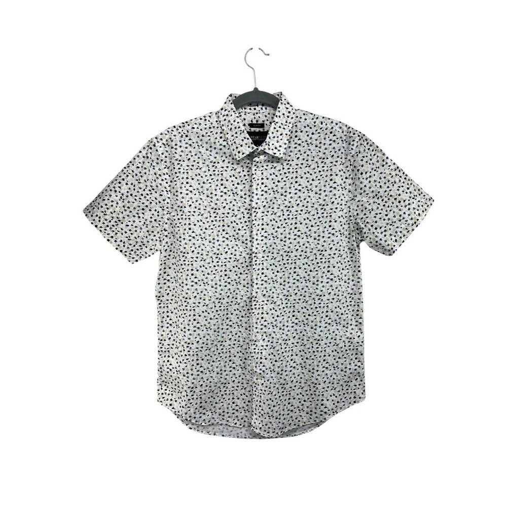 Kenneth Cole Awearness Slim Fit Elevated Casual Short Sleeve Button Down Medium